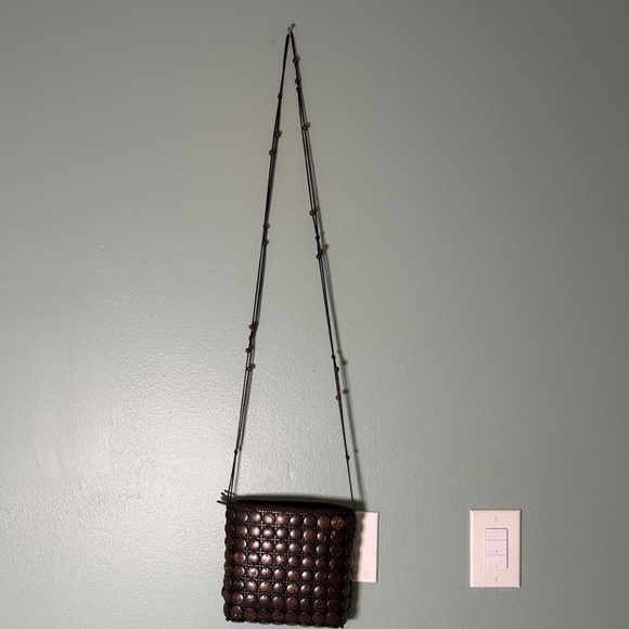 Brown Floral Accent Crossbody Bag - Picture 4 of 8